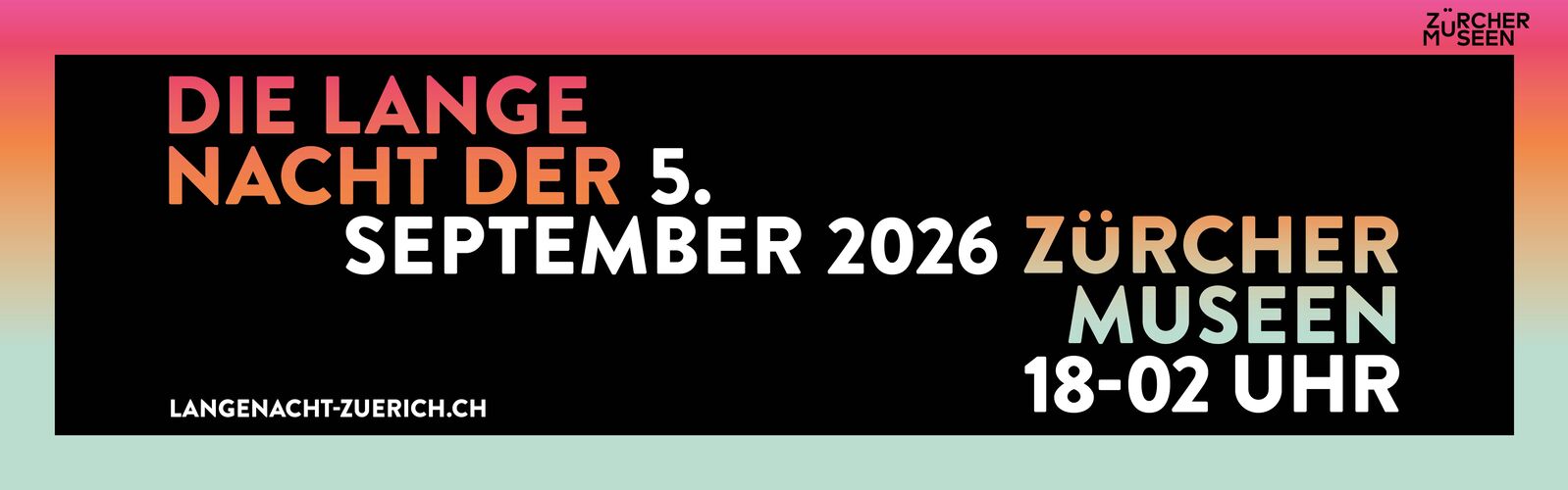 Die lange Nacht der Zürcher Museen - 5. September 2026